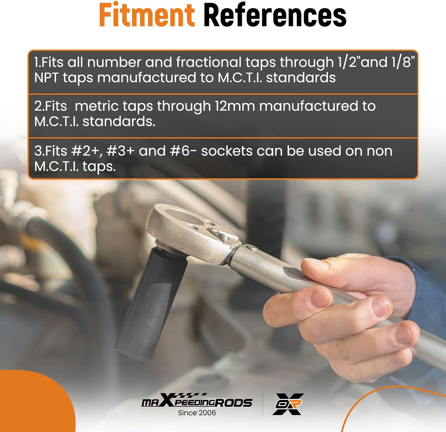 maXpeedingrods 70700 Tap Socket Set,11Pcs Tap Sockets, Socket Adapter for Tap and Die Use, Compatible with 1/2" and 1/8" NPT Taps Tool Set For M.C.T.I. Standard Tap, Fits Metric and Standard Taps