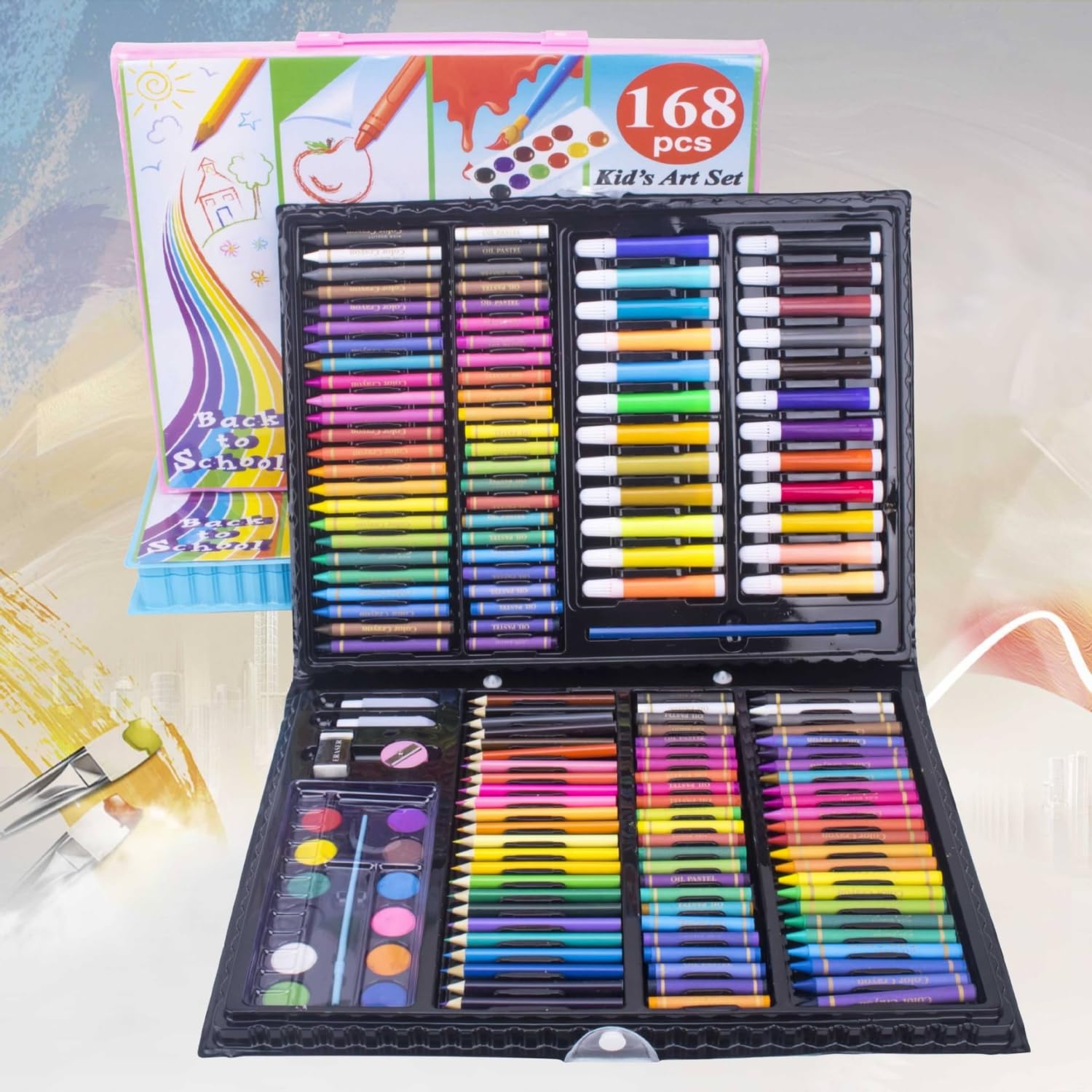 Toy Imagine Color Set for Kids Art Set Painting kit Drawing Doodle Sketch Fun Learning Educational Activity Toy(168)-image-49