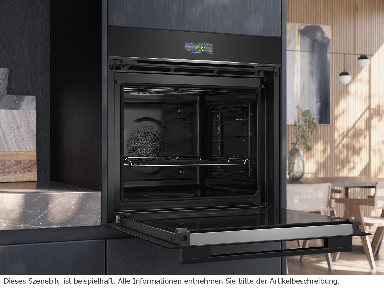 Siemens HB772A1B1 iQ700 - Forno da incasso, 60 x 60 cm, prodotto in Germania, display TFT Full Touch, assistente al forno, activeClean, cookcontrol Plus, aria calda 3D, riscaldamento rapido e