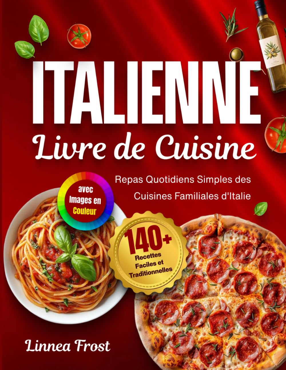 Livre de Cuisine Italienne avec Images en Couleur: 140+ Recettes Faciles et Traditionnelles – Repas Quotidiens Simples des Cuisines Familiales d'Italie