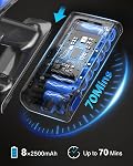 Cordless Vacuum Cleaner, 650W 55KPA 70Mins Stick Vacuum with Touch Screen, Anti-Tangle, Self-Standing Vacuum Cleaners, Rechargeable, Wireless Vacuum for Pet Hair, Hard Floors, Carpet