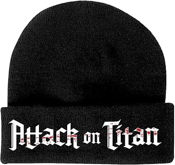 Ripple Junction Attack On Titan Scout Regiment Stencil Text Embroidered Cuff Beanie Officially Licensed