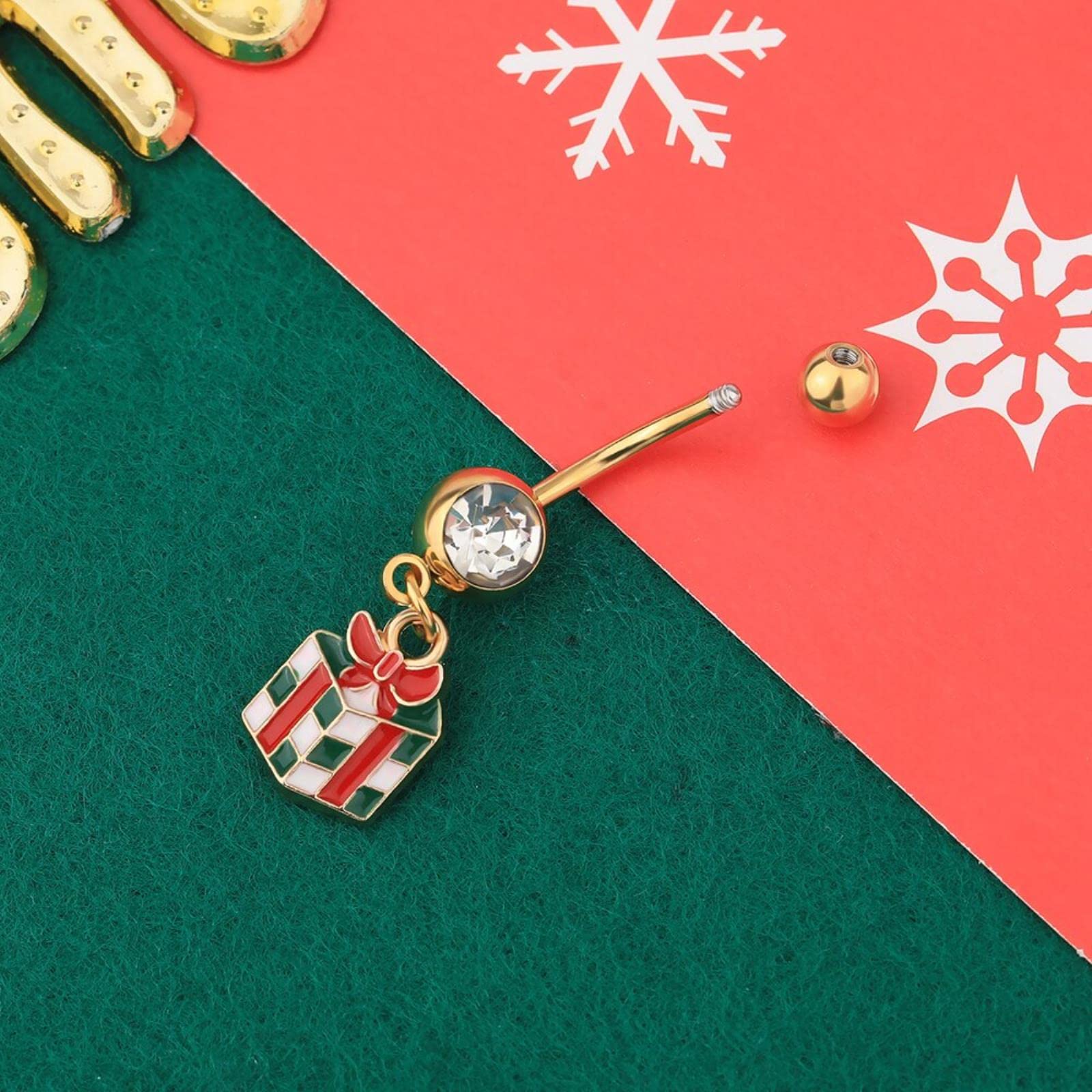 Bouton De Nombril En Cristal En Acier Chirurgical Anneau De Nombril