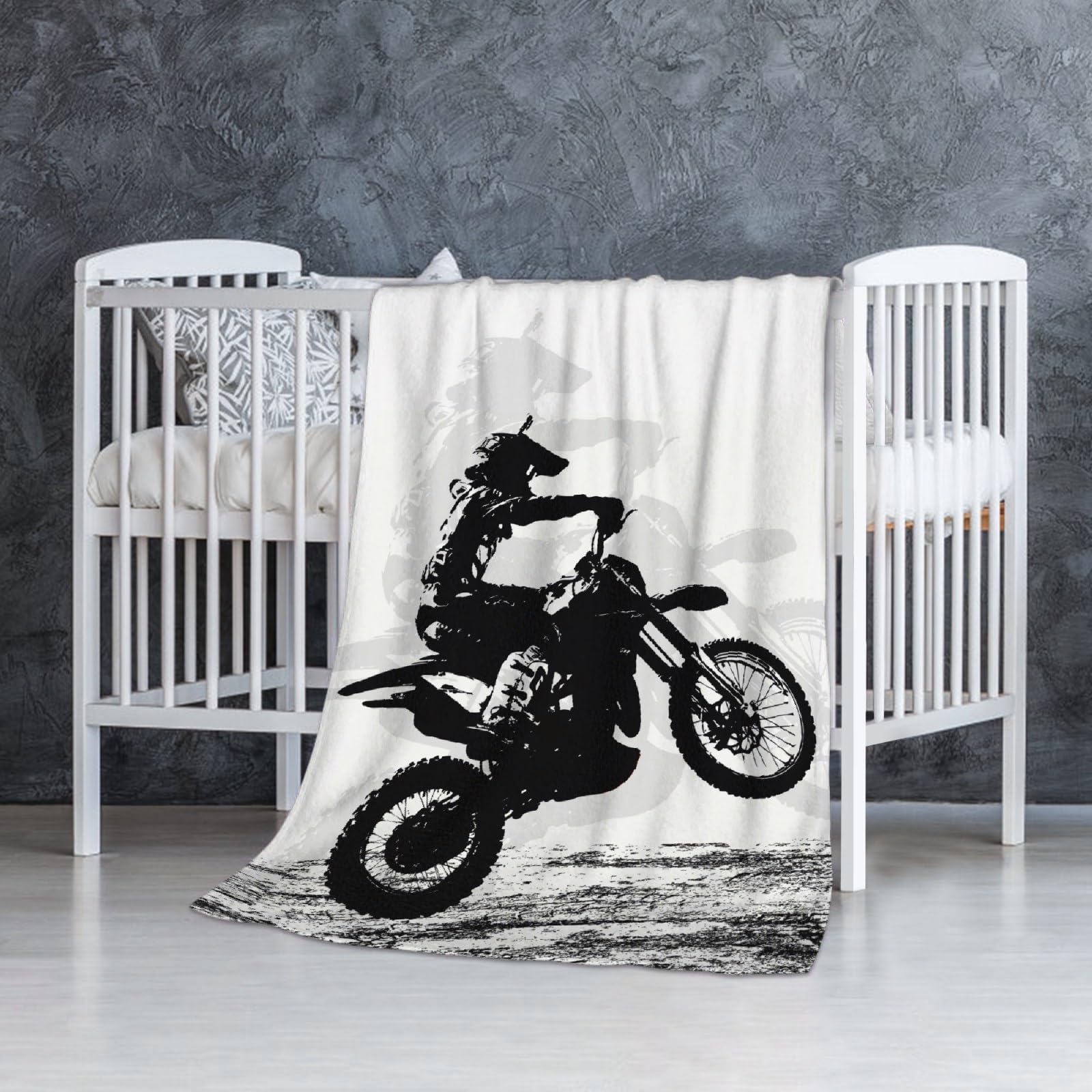 Dirt Bike Blanket Gift for Boys Kids Motorcycle Blanket Stuff