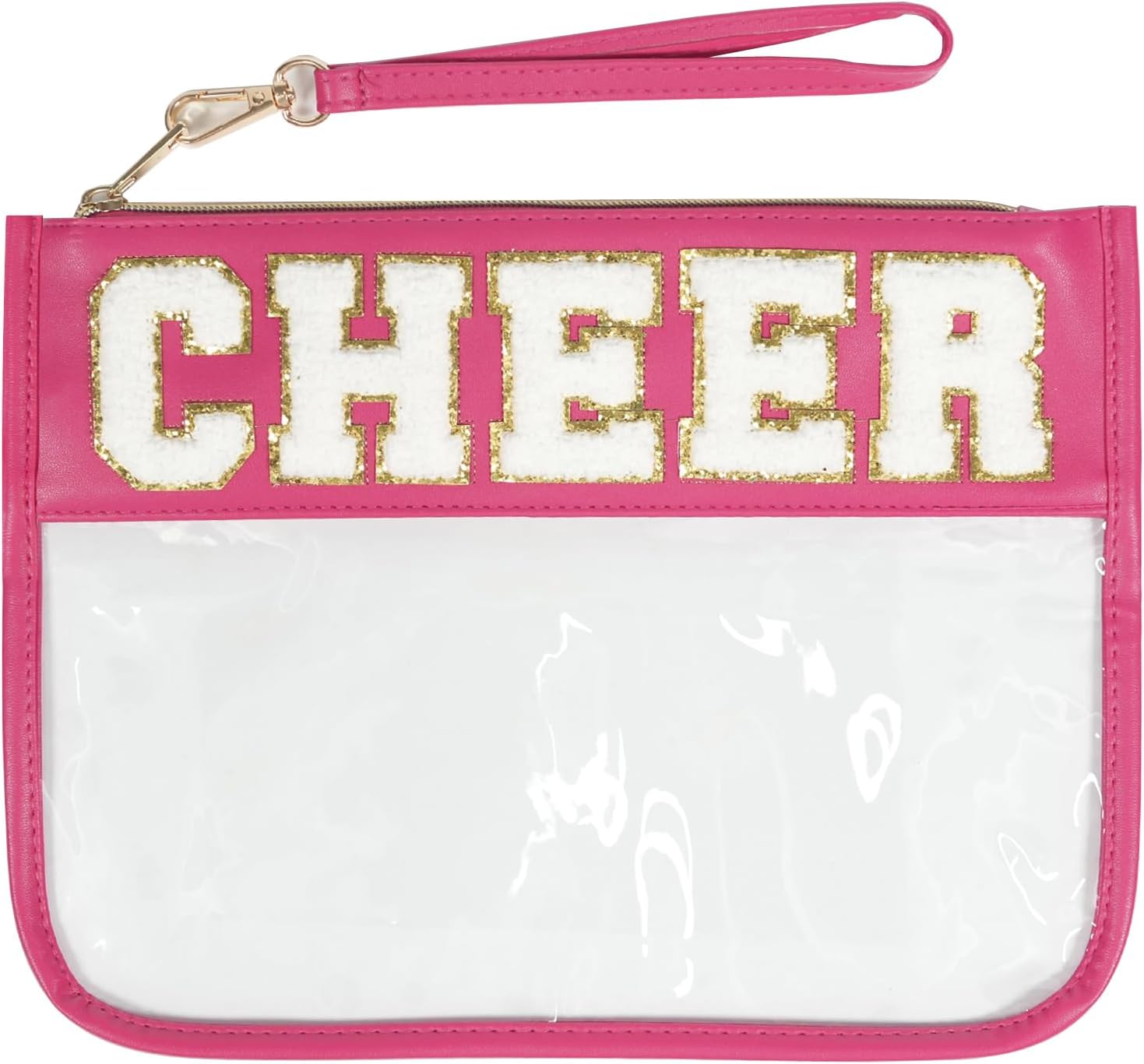 Snack Bags Pouch Travel Makeup Bag Chenille Letter Patch - Waterproof Nylon Clear Cosmetic Bag/Tote Bag/Makeup Travel Bag/for Women Girls