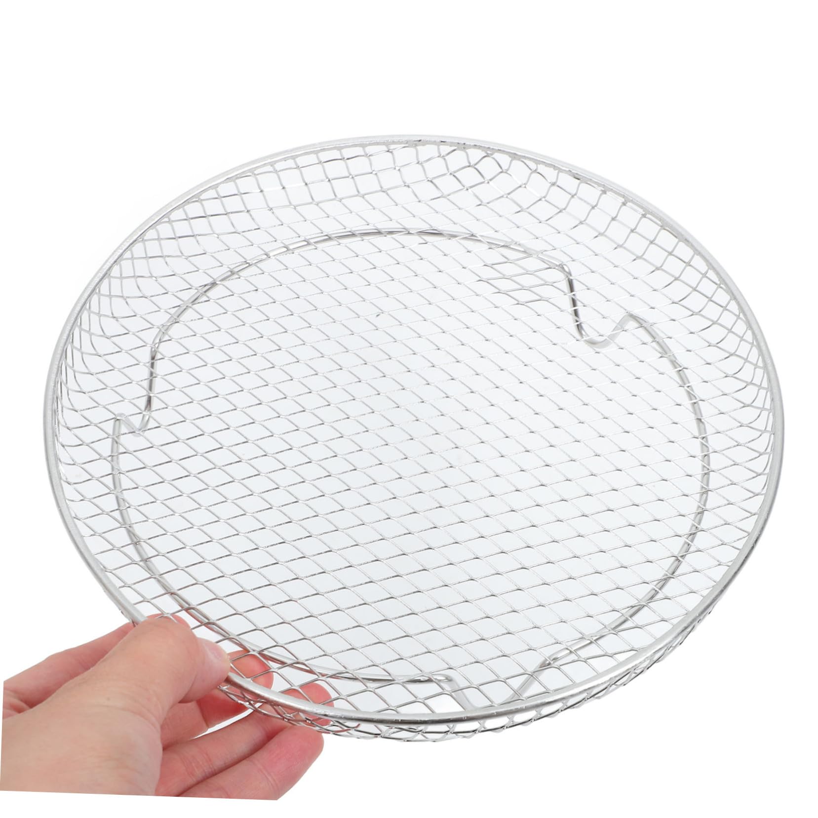 SHINEOFI 13piezas Accesorios para Freidoras De Aire Rejilla Redonda De Acero Inoxidable Apilables para Hornear Bandeja De Malla para Freidora De Aire Cesta para Cocina y Hogar