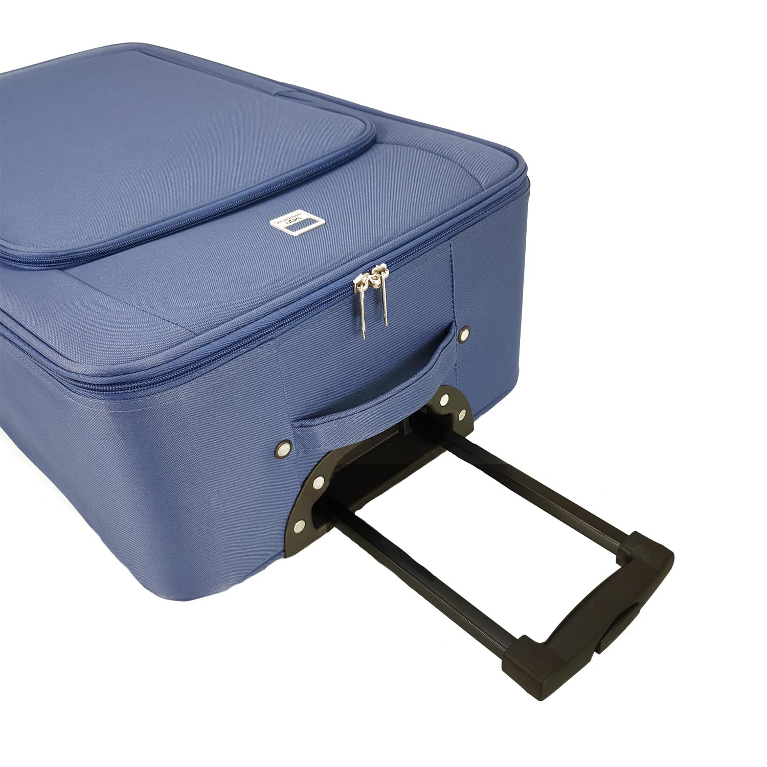 SIGN Stoffkoffer Trolley Reisekoffer Inline Rollen (Handgepäck-Mittel-Groß-Sehr Groß) (Blau, Großer Koffer (71cm))