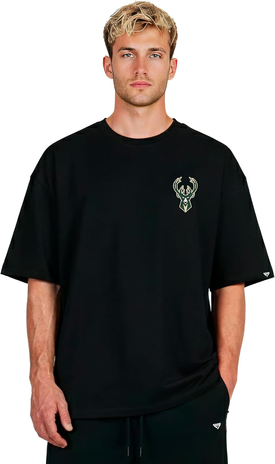 GAME 7 NBA Men's NBA Officially Licensed Graphic Short Sleeve Crew Neck Cotton T-Shirt