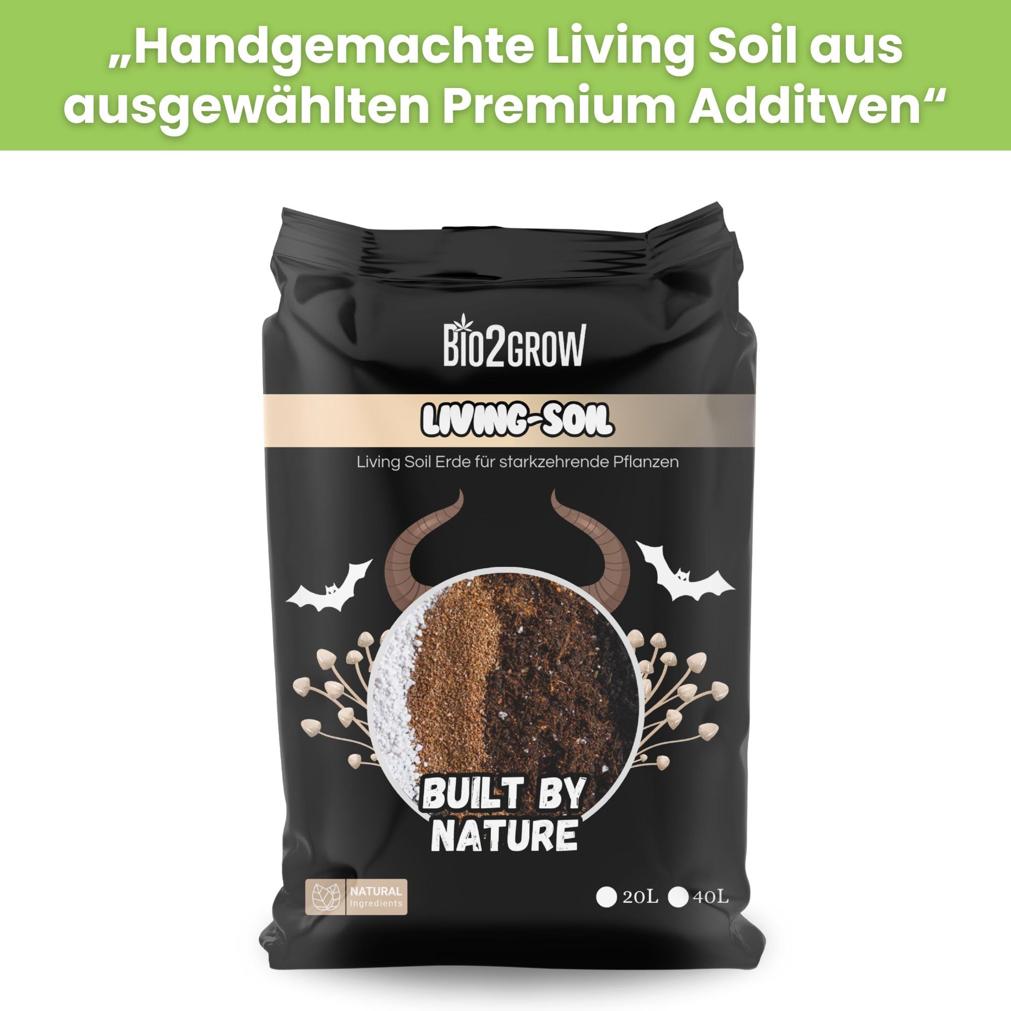 Living Soil 80 Liter - Handgemachte lebende Erde Indoor & Outdoor Blumenerde für Pflanzen Leichte Mischung Gemüse Anbau