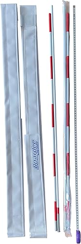 Boardee Juego de antenas de voleibol - Antenas de fibra de vidrio con bolsillosmangas de velcro - Plegable - Voleibol interior y playa