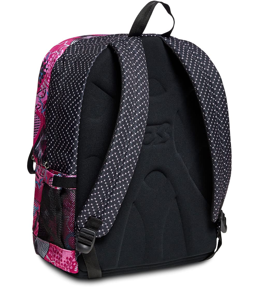 Seven RUCKSACK NEW FIT GLAMHEART GIRL Backpack für Schule,Mädchen und Jungen,violett, italienisches Design +Federmäppchen, Mäppchen, Federtasche,Kugelschreiber,3 Fächer, Mädchen & Jungen,Grundschule