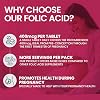 Folic Acid Tablets 400 mcg - 100 Vegan Vitamin B9 Tablets Pregnancy Care - Normal Function of Immune System & Maternal Tissue Growth During Pregnancy - Made in The UK