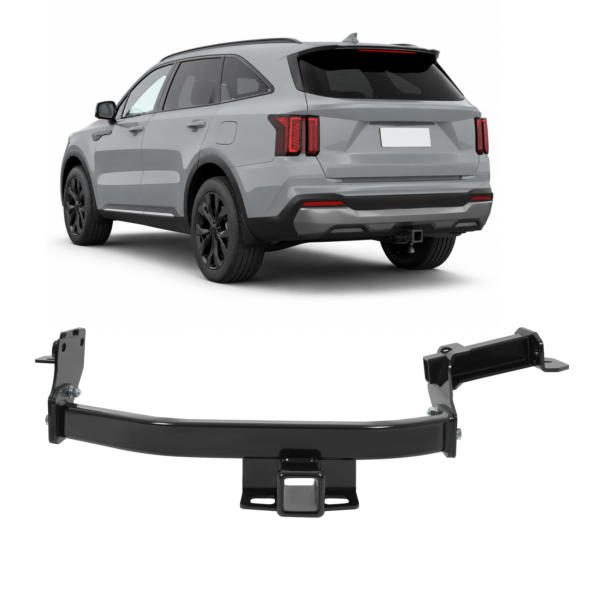 HECASA 2 Inch Trailer Hitch Compatible with 2021-2026 Kia Sorento Hyundai Santa Fe Class 3 Towing Hitch Receiver Steel Powder Coated Black-4,000lbs Capacity-image-23