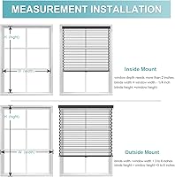 Vista 5 de MYshade Persianas celulares de tamaño personalizado, persianas opacas sin cordones para dormitorio, baño, sala de estar, control de luz, persianas