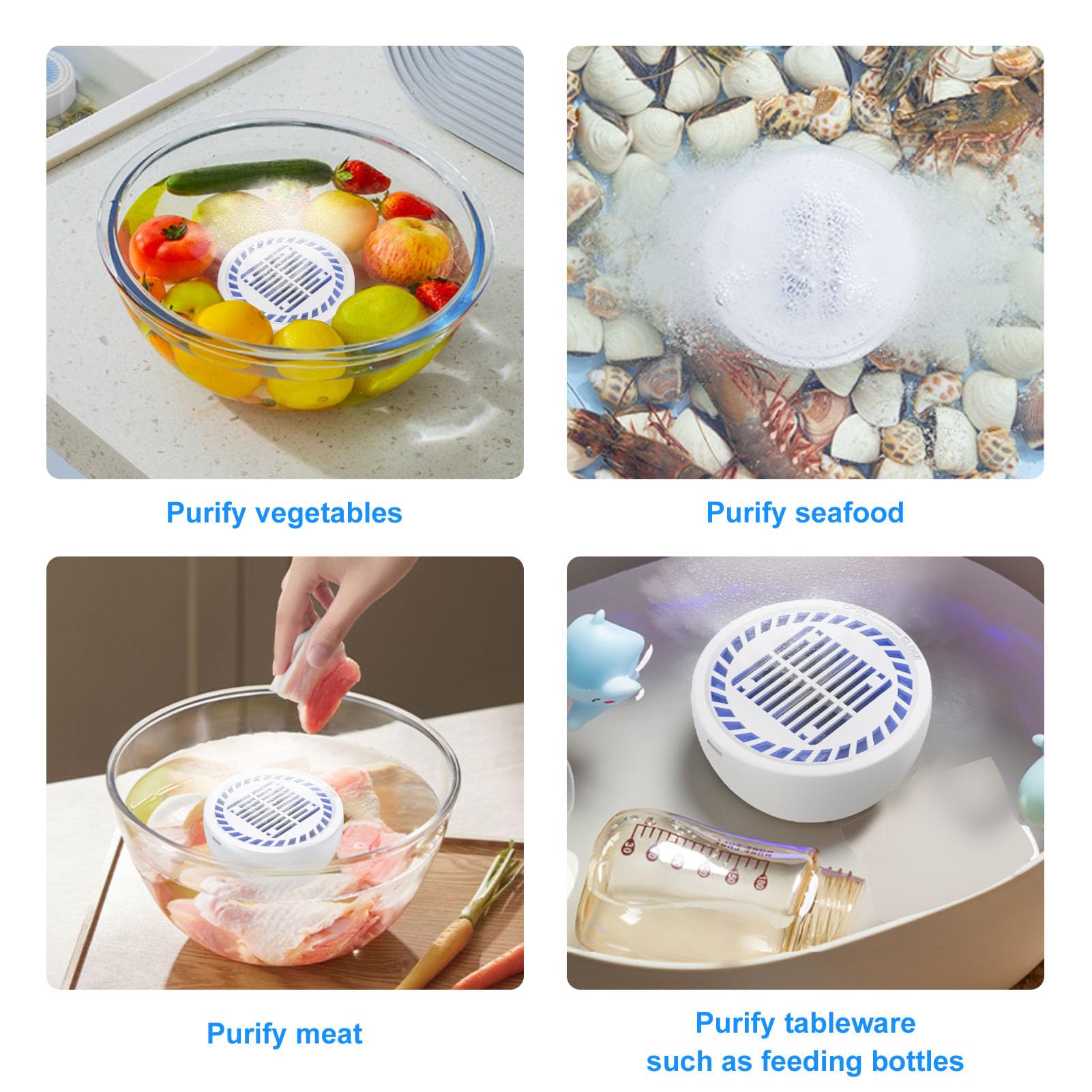 Effiziente Obst- und Gemüsewaschmaschine mit IPX7 -Wasserfestigkeit, Typ C Ladungsfruchtreiniger Gerät für Heim und Außenküchengebrauch, Kompakte und Tragbare Früchte und