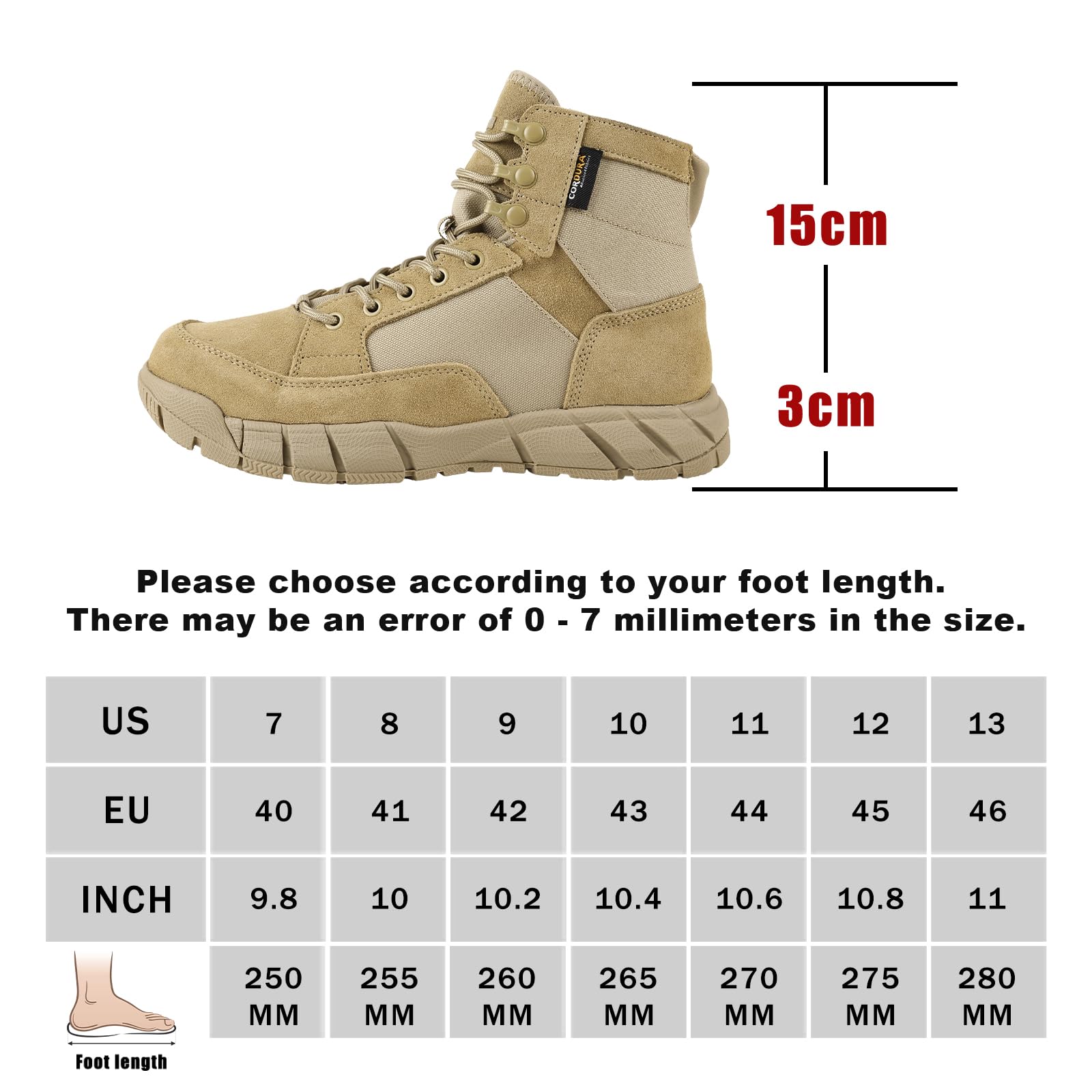 YEVHEV Tactical Schuhe Herren Leichte Militär Stiefel Ultralight Sportschuhe Verschleißfest für Camping Wandern Outdoor