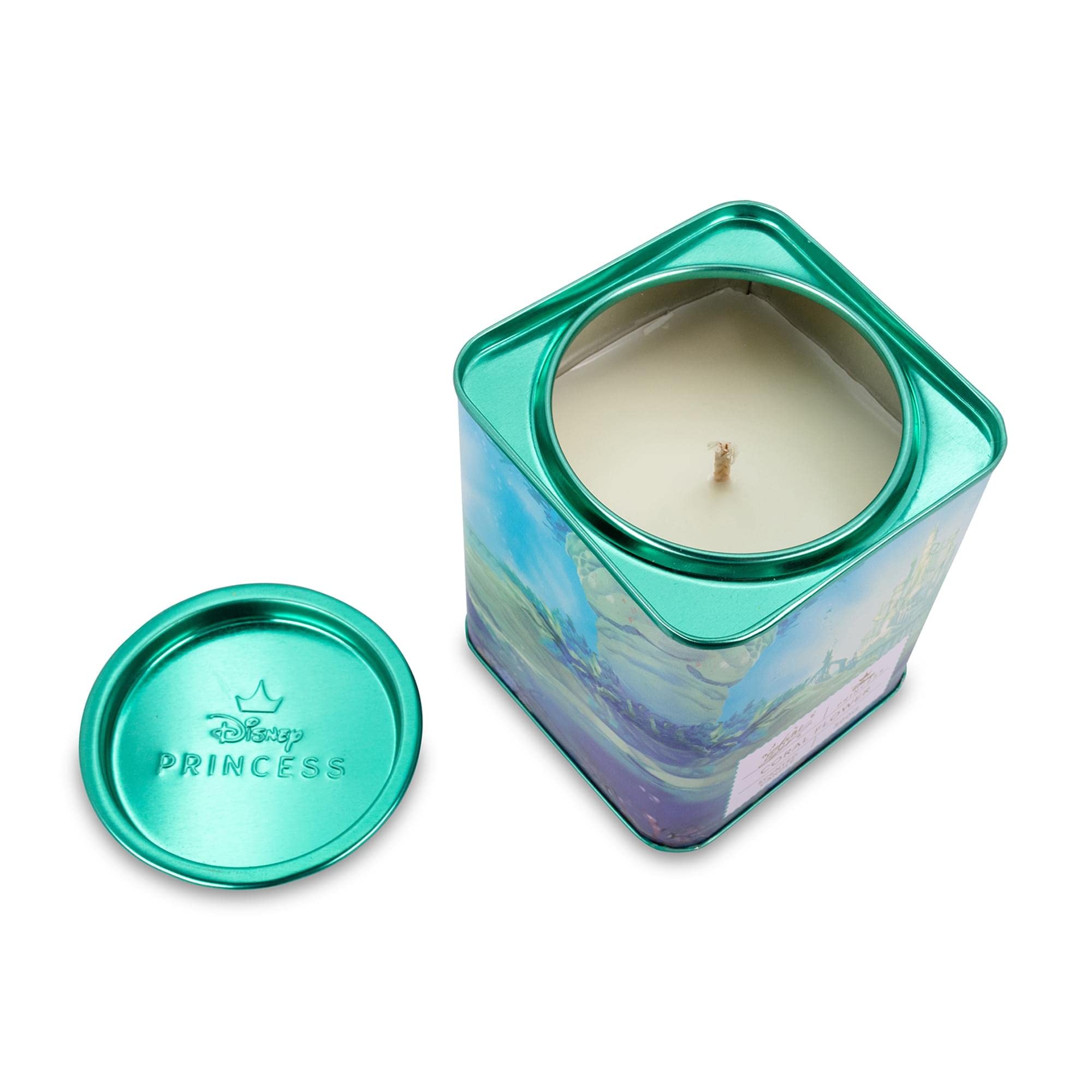 Disney Princess Home Collection Ariel 325 ml Zapachowa świeca do herbaty z zapachem kwiatu koralowego, czas palenia przez 28 godzin, dekoracja domu, niezbędnik na parapetówkę, prezenty i przedmioty