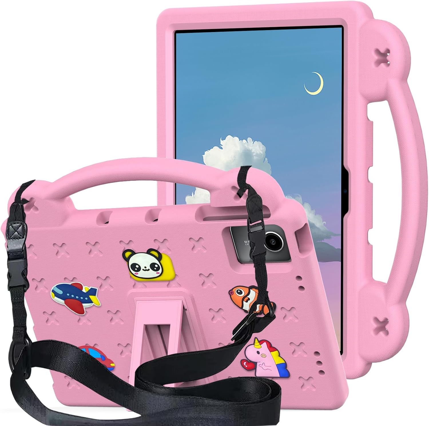 Kids Case for TCL Tab 10 Gen 2 10.36"(2023), Kids EVA Protective Shockproof Cover with Stand Handle, Shoulder Strap, Handle Stand for TCL Tab 10 Gen2 10.4 inch, Pink