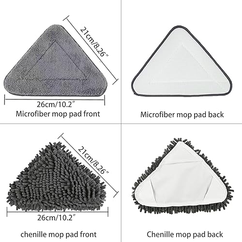 Miniatura 2 de Trapeador de pared con almohadilla de repuesto de mango largo, almohadillas triangulares para trapeador de polvo, guantes de relacción, almohadillas