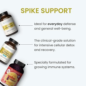 The Wellness Company Spike Support - Detox, Immune Health, Blood Flow, Anti-Clotting - Nattokinase, Dandelion Root, Black Sativa | 60ct (1 Month Supply)