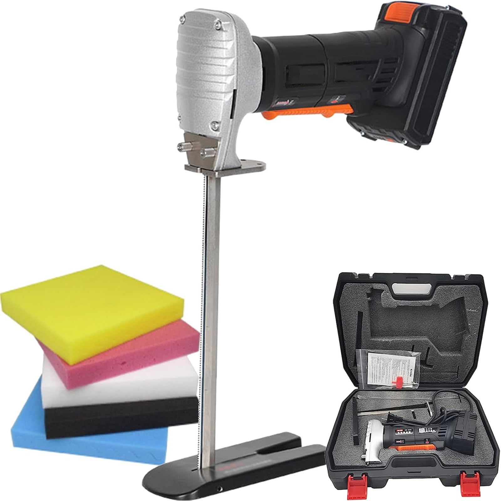 BOOZXCV Brushless Foam Electric Saw Tool Kit, Professional Foam Rubber for Reciprocating Cutting,Foam Saw for Easy Cutting Projects (Dc 8in)