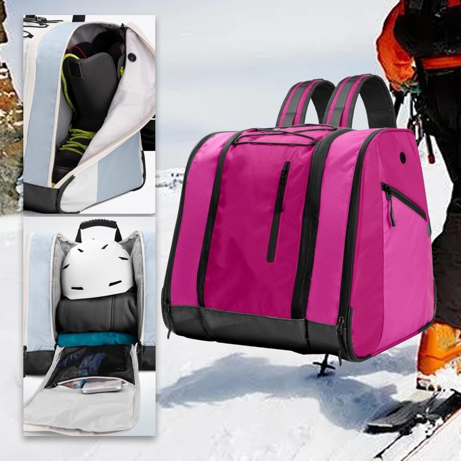 ピンク スキーセット スキーブーツ バッグ付き Amazon.co.jp: kowaku 【大容量 38L 通気穴付き】スキーブーツ