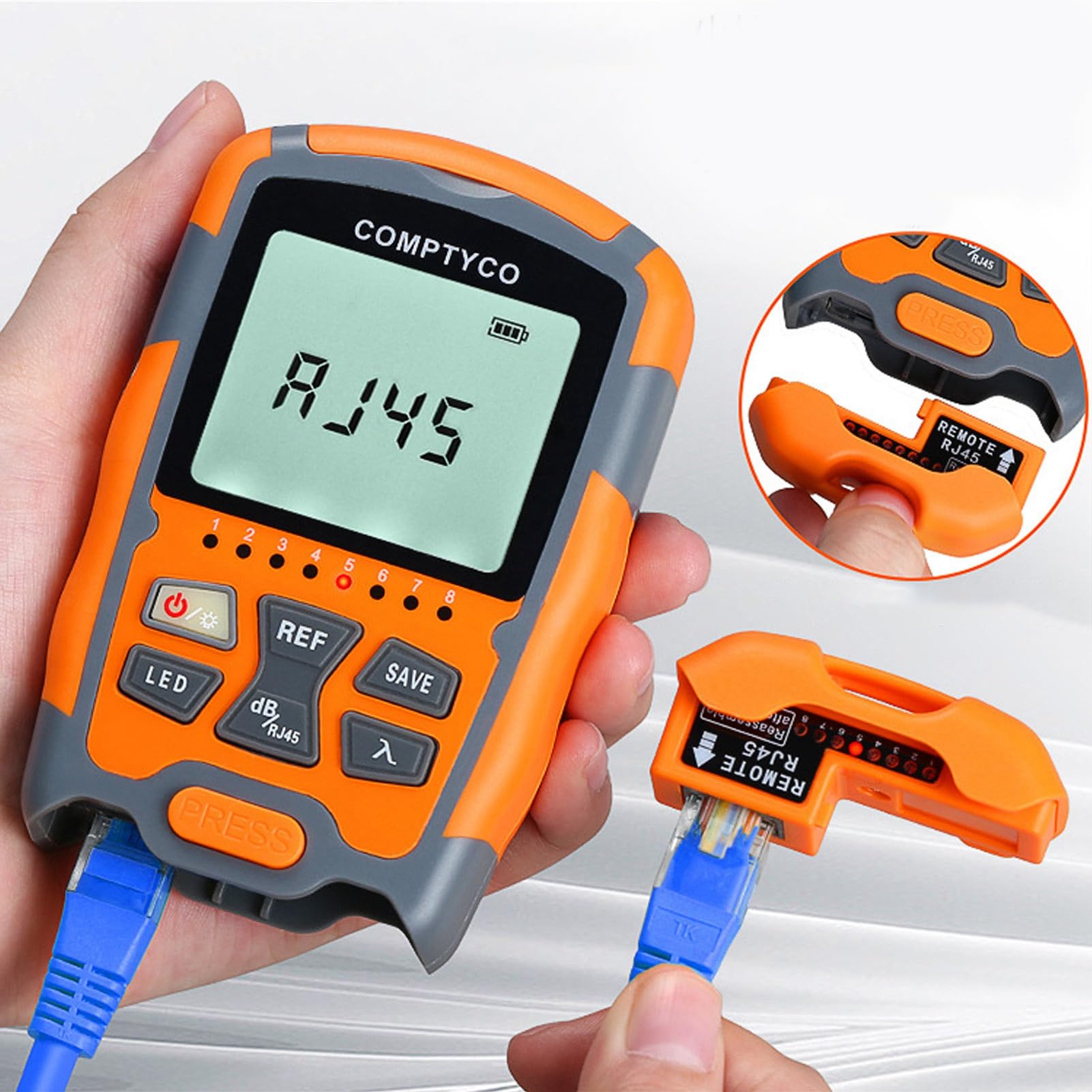 Optischer Leistungsmesser, Tragbarer Glasfaserkabel-Tester With Präziser Messbereich Von -70 Bis +10 Dbm Und 850 Bis 1650 Nm Wellenlängen For Professionelle Faserinstallationen