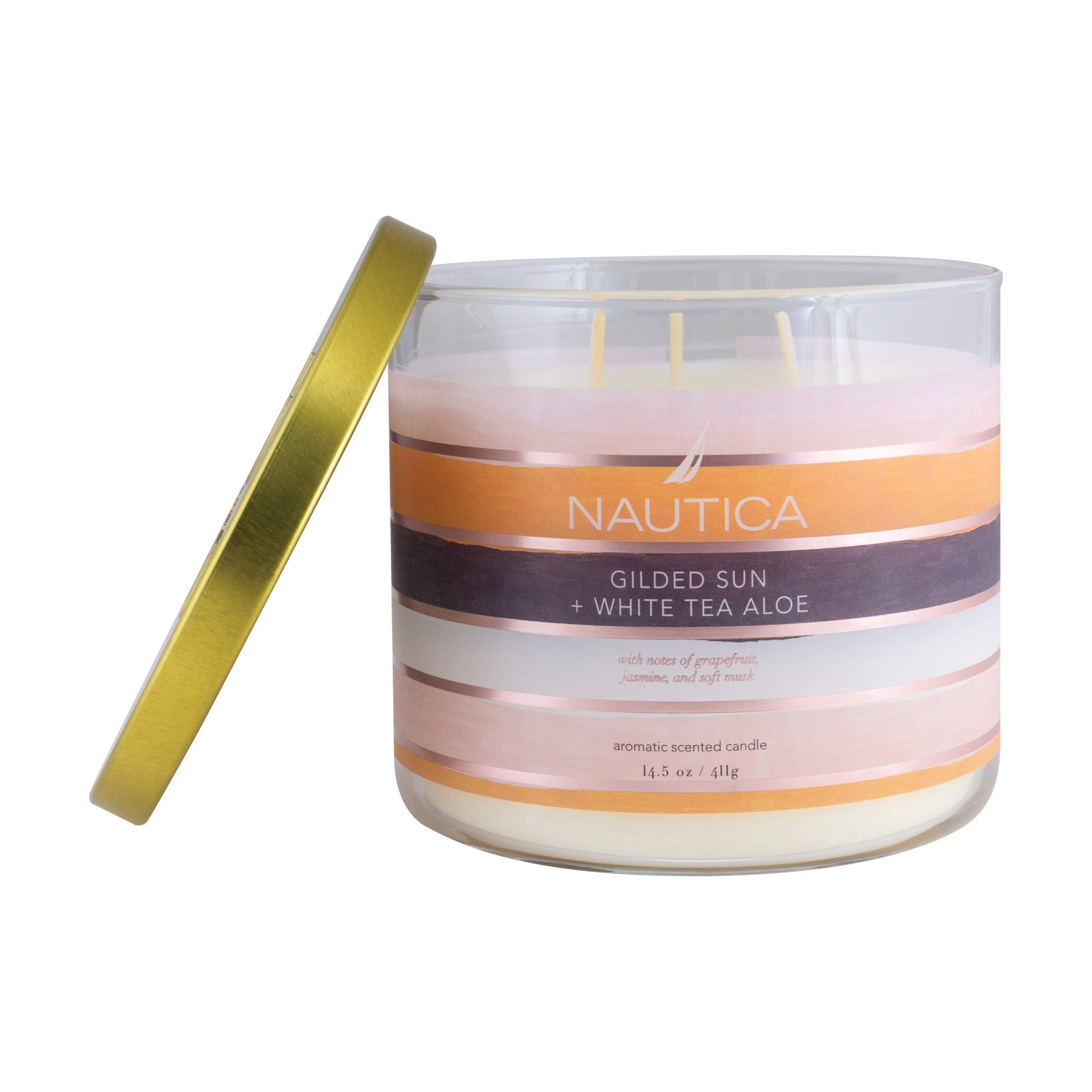 Gilded Sun + White Tea Aloe by Nautica Luxury Soy Wax Candle
