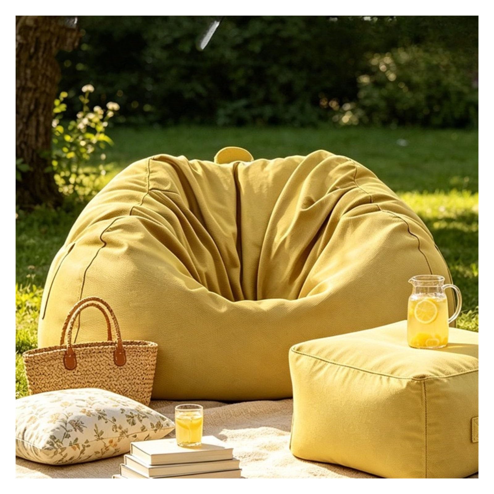 Duży zewnętrzny worek fasoli na basen w ogrodzie(100cm-green)