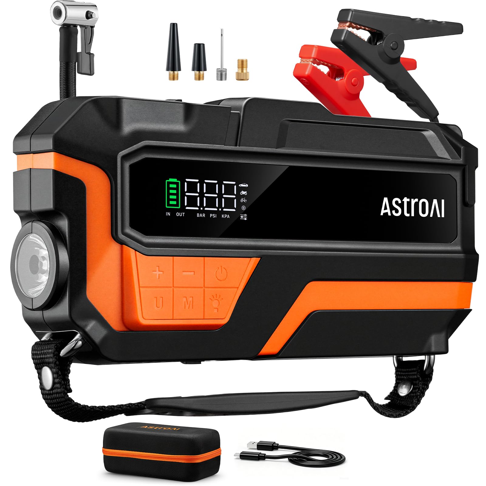 Amazon.com: AstroAI M10 6000A 150PSI Car Jump Starter with Air