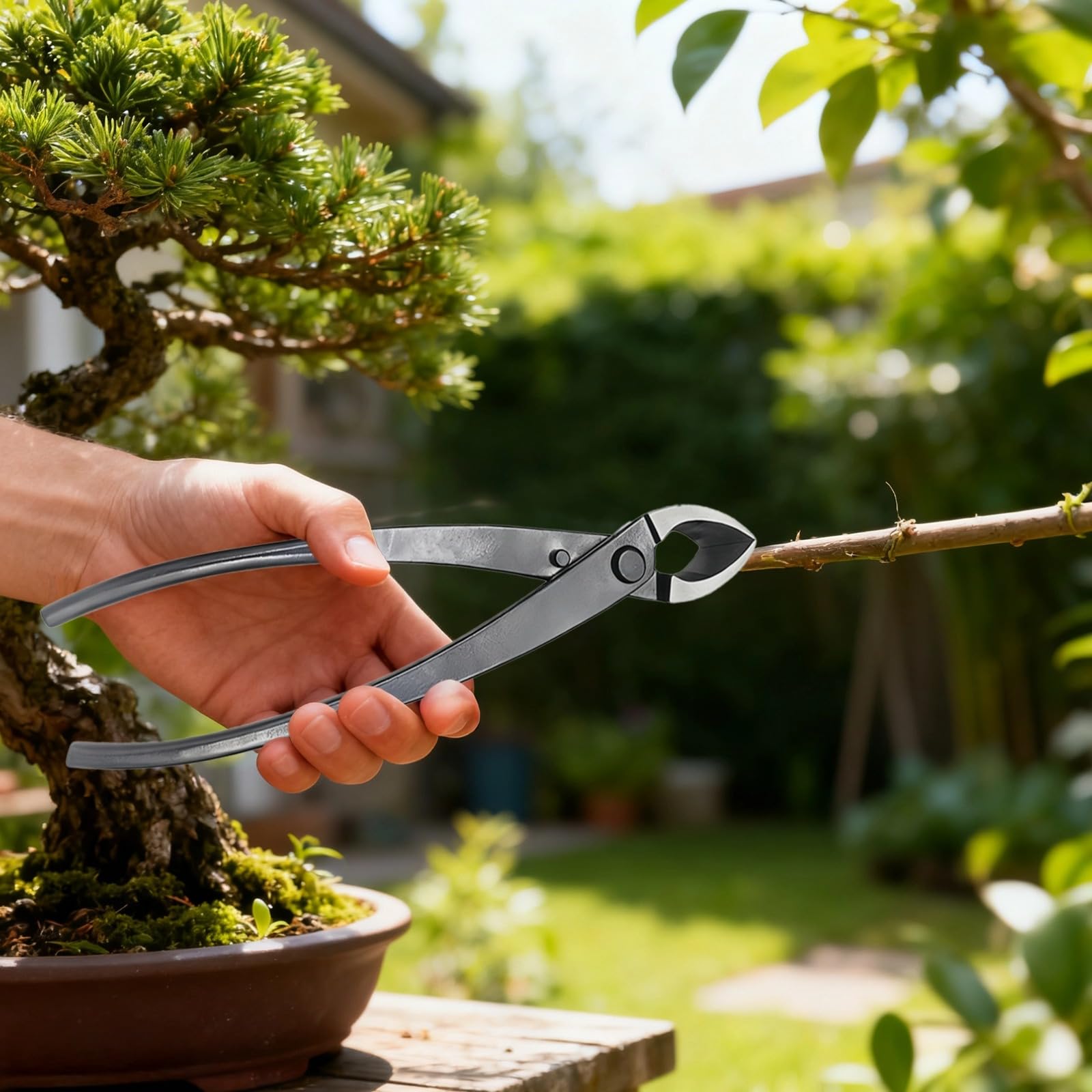 Kit d’outils pour bonsaï en acier au carbone, 4 pièces, pour la taille, le modelage et la mise en forme, fendeur de tronc, pour l’entretien précis des branches et des troncs de bonsaï