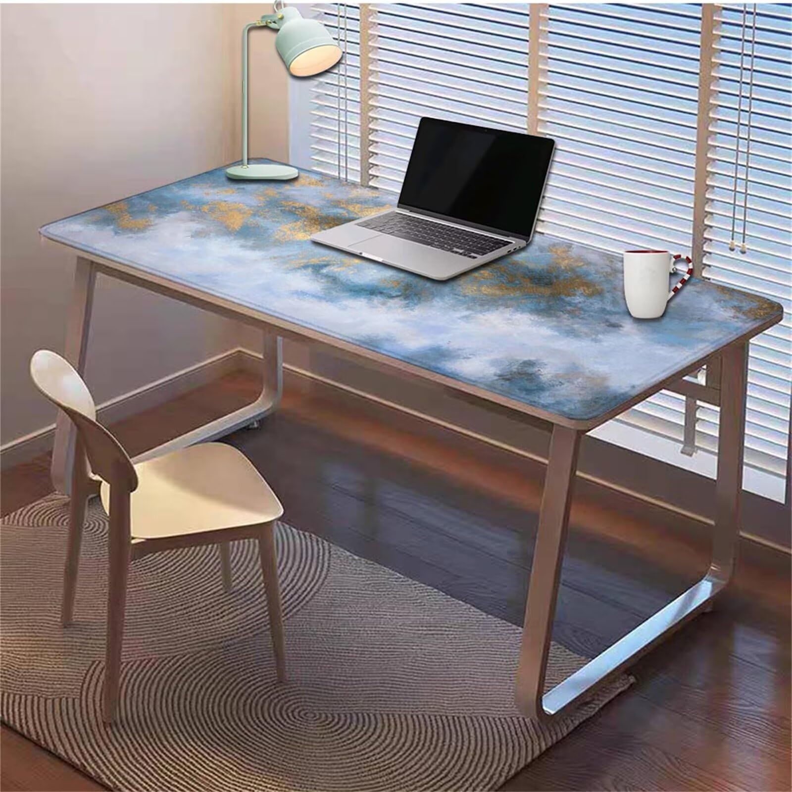 Gamingowa podkładka pod mysz 1200 x 600 x 3 mm, XXL, wodoszczelna, odporna na ścieranie, ze zszytymi krawędziami, figurka, podkładka na biurko, poprawia prędkość i precyzję, do laptopa, komputera