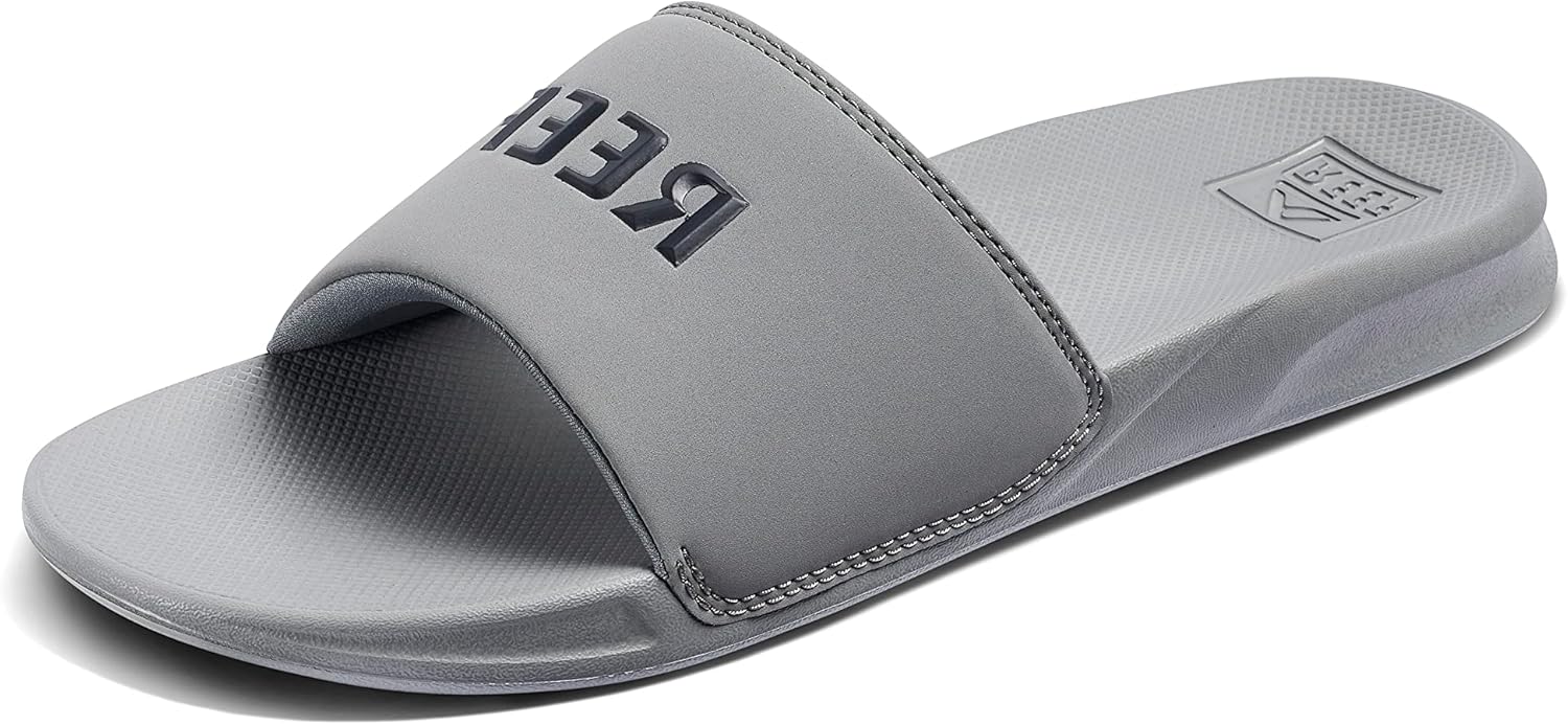 Reef Men's One Slide Sport Sandal, Grey/Grey, 9
