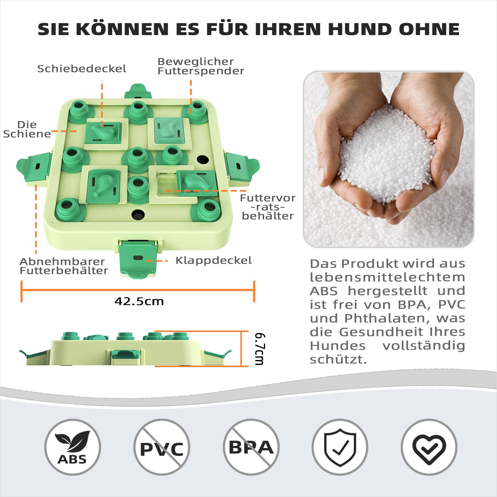 KADTC Intelligenzspielzeug für Hunde, interaktives Hundespielzeug gegen Langeweile, Leckerli-Puzzle zur mentalen Stimulation für Welpen und kleine, mittelgroße und große Hunde