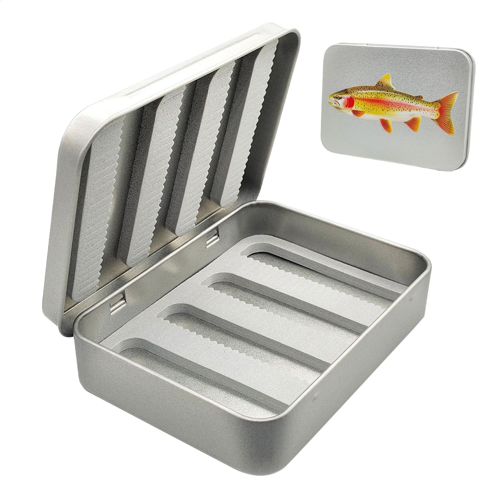 Pocket Fly Box Trout Fly Print, Bait Storage Tackle, Fishing Accessories
