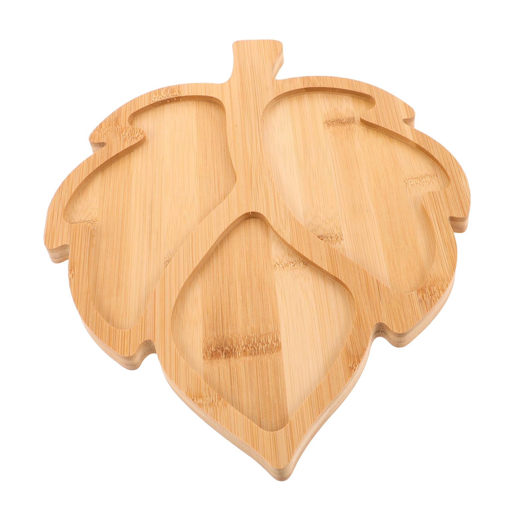 ABOOFAN Feuille en Bois Plateau de Service, Compartimenté, pour Fruits