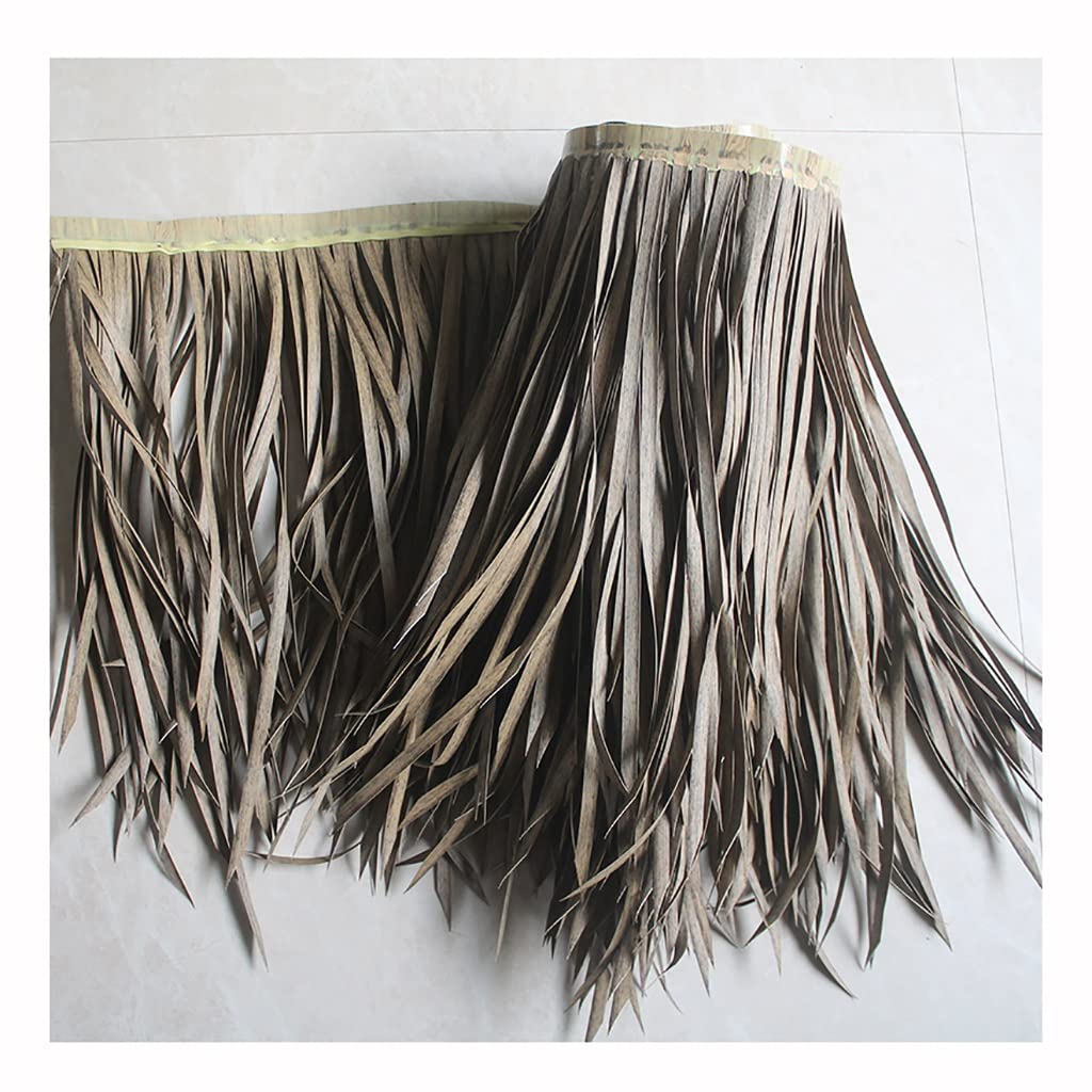 Niusabou Yellow F Straw Roof Mats, Palm Thatch Roll Yellow 0.5X8-30M Roof Decoration Pie(,0.5X15m/1.64X49.2ft)