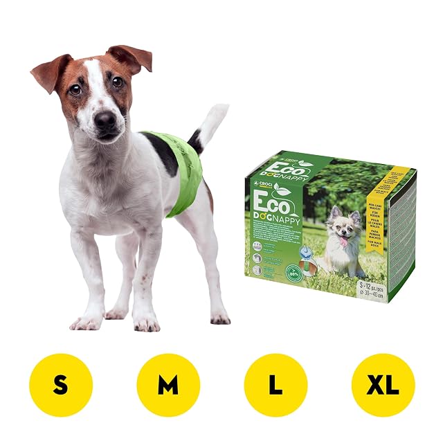 Foto 5 de 5 de Croci Eco Dog Nappy - Pañales para Perros Macho biodegradables, Calzoncillos para Perros para orinar, Pañales…