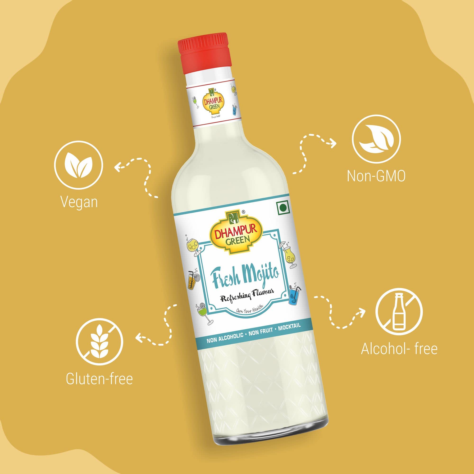 Buy Dhampure Speciality Fruit Mocktail Syrup, Blue Curacao, Fresh