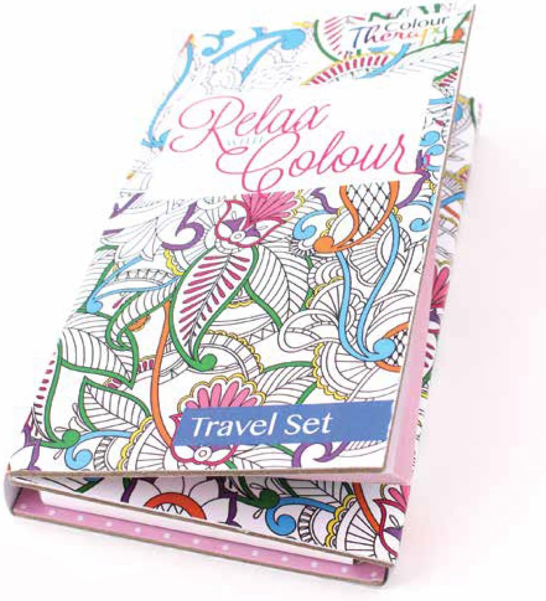 ASSORTED DESIGN TRAVEL COLOURING SET