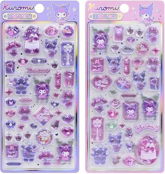 winnges正規品3D シール 可愛い 立体 シール クロミ 3D 立体 ごほうび 3D 子供DIY用 日記帳用 貼り付け可能 手芸用品 スマホケース 手帳 diy 贈り物 (F) - 2