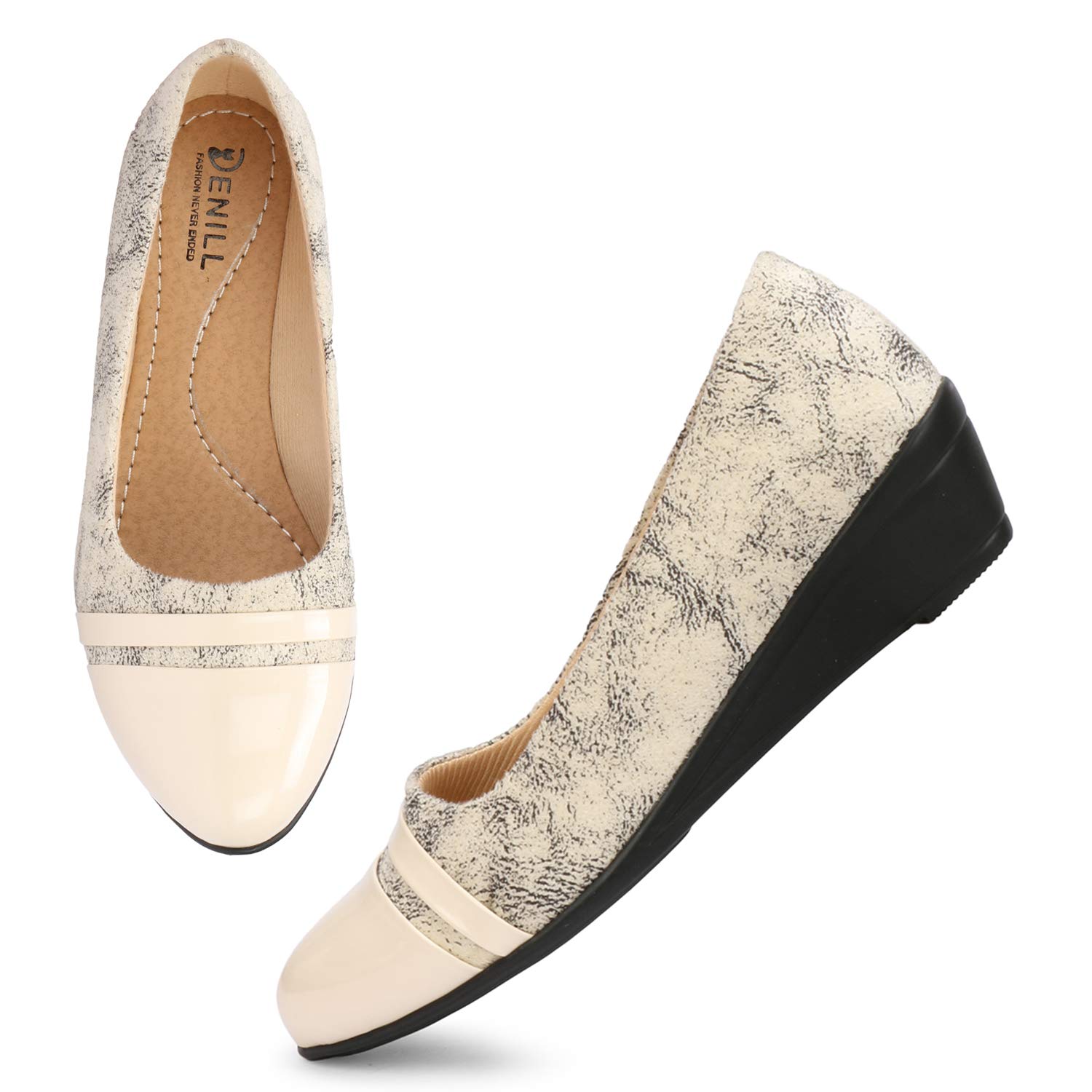 Denill Womens Cream Ballet Flat 6 UK (B07NCLXQ9Y) Amazon Price History, Amazon Price Tracker