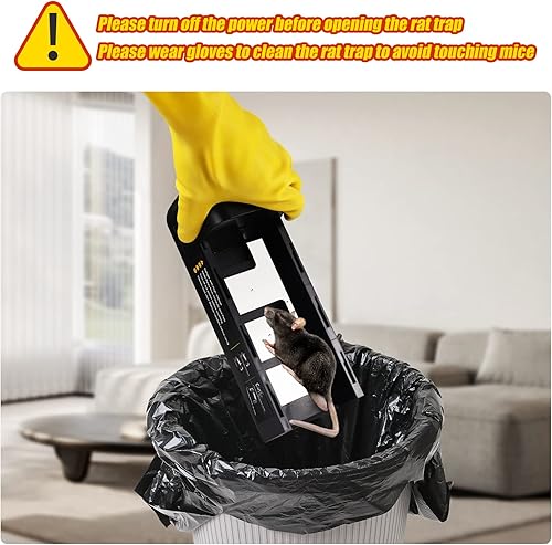 Miniatura 4 de Trampa eléctrica para ratones 2026 mejorada para interiores para el hogar, alto voltaje mata instantáneamente ratones y ratas, sin contacto