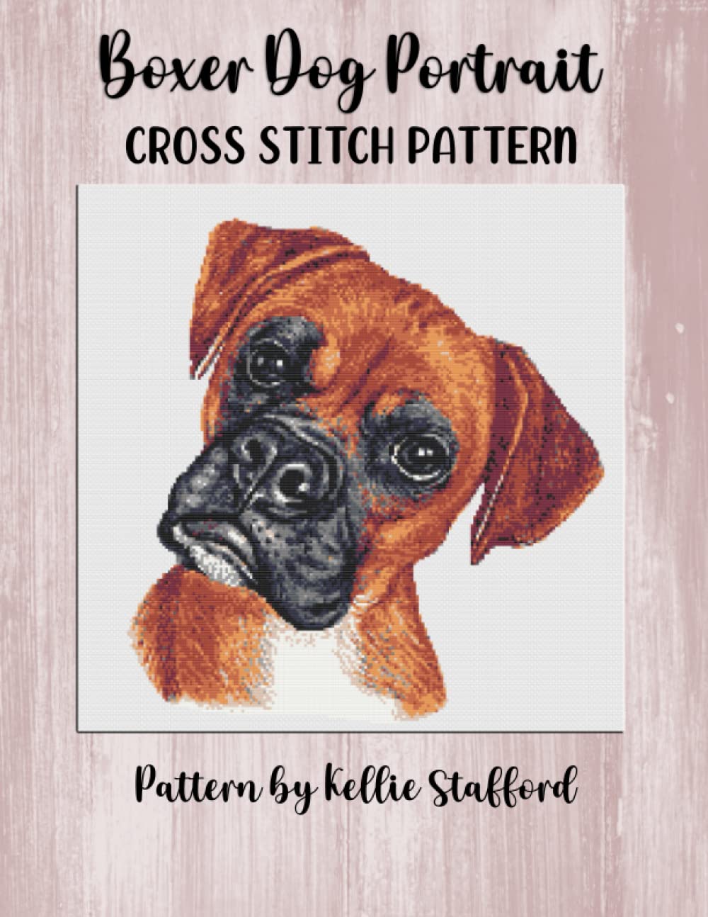 Boxer Dog Portrait Cross Stitch Pattern