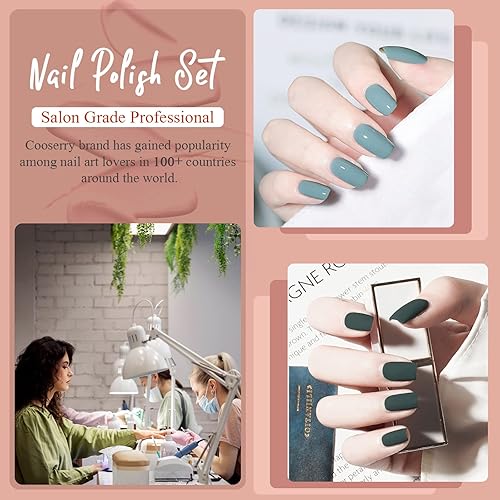 Miniatura 5 de Kit de esmalte de uñas de gel de 36 colores con luz UV, kit de esmalte de uñas de gel macarrón con base y capa superior brillante mate, kit de