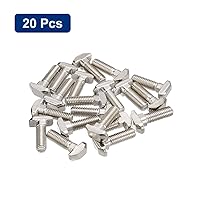 Vista 3 de uxcell Perno de caída de ranura en T M8x25mm, 20pcs Tornillo deslizante en forma de T de cabeza de martillo para perfil de aluminio estándar europeo