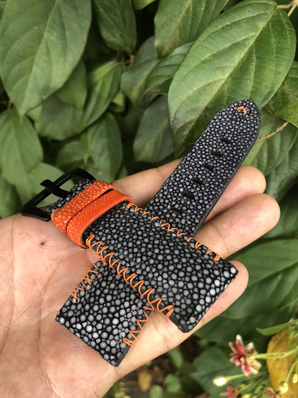 handmade genuine stingray leather watch strap band (18mm/16mm)