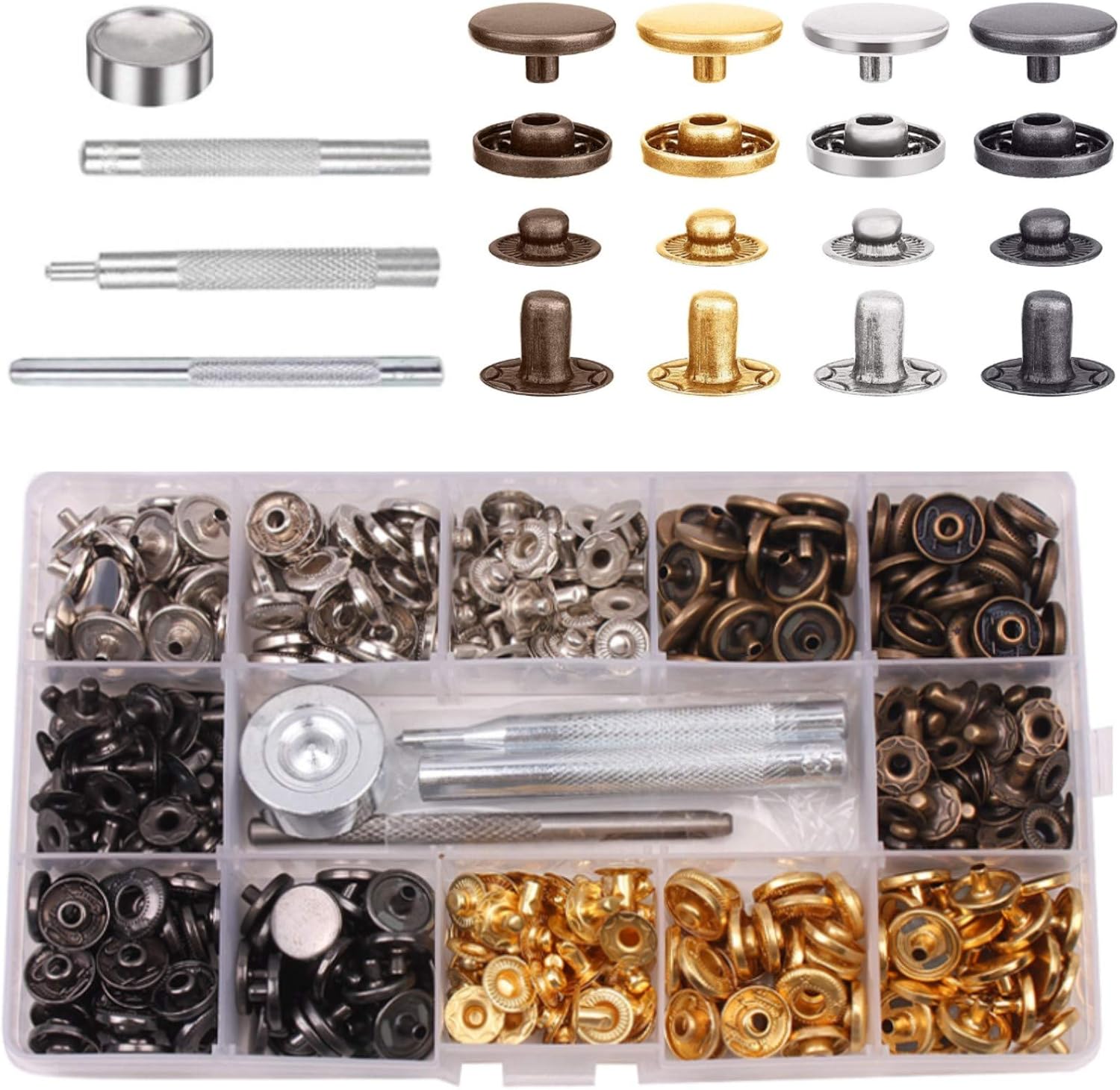 レザークラフト バネ ホック 工具 スナ