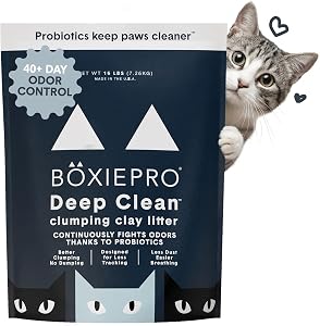 Boxie® Probiotic Cat Litter 40 Day Natural Odor Control, 16lb Clumping Kitty Litter (Clay)