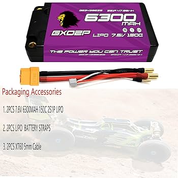 Amazon.co.jp: GXDZP ショートリポ バッテリー 2S 7.6V 150C
